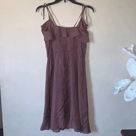 Sunner mauve silk ruffle dress Size XS - Picture 7 of 7